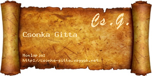Csonka Gitta névjegykártya