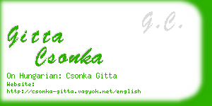 gitta csonka business card